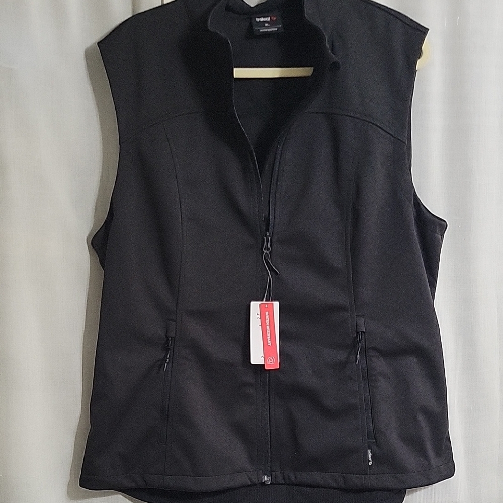 NWT Baleaf Women's Black Softshell Vest Water Resistant